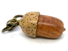 LV-5688  Curly Koa & Palm Nut Acorn Pendant Box, Charm, Keychain-SCREW CAP