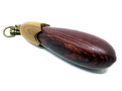 LV-5702 Camatillo & Verawood Eggplant Pendant Box, Pill Holder, Needle Case-THREADED