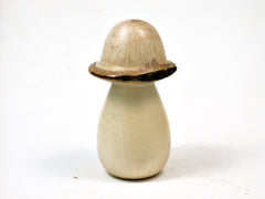 LV-1962 Holly & Oak Threaded Wooden Mushroom Trinket Box, Pill, Jewelry Box-SCREW CAP