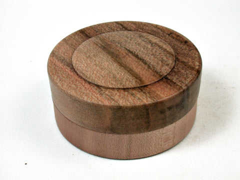 LV-2858  Flowering Dogwood & Pacific Dogwood Flat Pill Box, Ring Holder, Jewelry Box-SCREW CAP