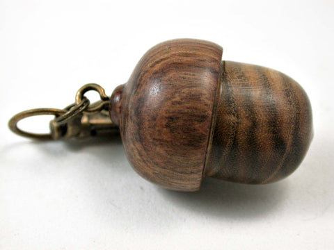 LV-3080  Chinese Pistachio & Tamboti  Acorn Box, Pill Holder, Compartment Pendant-SCREW CAP