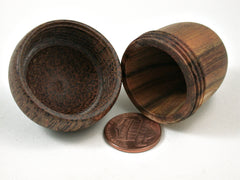 LV-3086  Chittum & Red Palm Acorn Wooden Pill Holder, Ring Box, -SCREW CAP