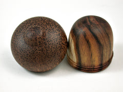 LV-3086  Chittum & Red Palm Acorn Wooden Pill Holder, Ring Box, -SCREW CAP