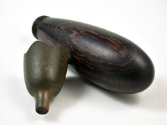 LV-3093 Camatillo & Verawood Eggplant Threaded Trinket Box,  Pill Box, Needle Case-SCREW CAP