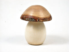 LV-3315  Holly & Golden Rain Wooden Mushroom Keepsake Box, Pill, Jewelry Box-SCREW CAP
