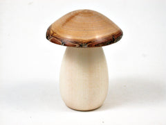 LV-3316  Holly & Golden Rain Wooden Mushroom Keepsake Box, Pill, Jewelry Box-SCREW CAP