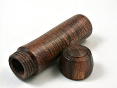 LV-3474  Curly Koa & Ironwood Slim Wooden Pill Box, Toothpick Holder, Needle Case-SCREW CAP