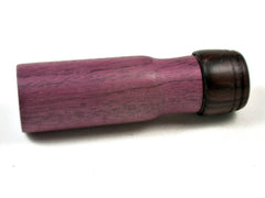 LV-3482  Purpleheart & Ebony Slim Box, Toothpick Holder, Needle Case-SCREW CAP