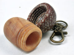 LV-3505  Ponderosa Burl & Betelnut Acorn Pendant Box, Charm, Pill Holder-SCREW CAP
