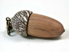 LV-3512  Sandalwood & Betelnut Acorn Box, Pill Holder, Compartment Pendant-SCREW CAP