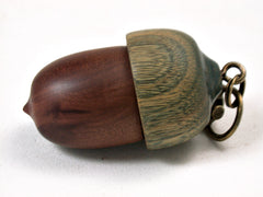 LV-3524  Manzanita & Verawood Acorn  Pendant Box, Pill  Fob, Charm-SCREW CAP