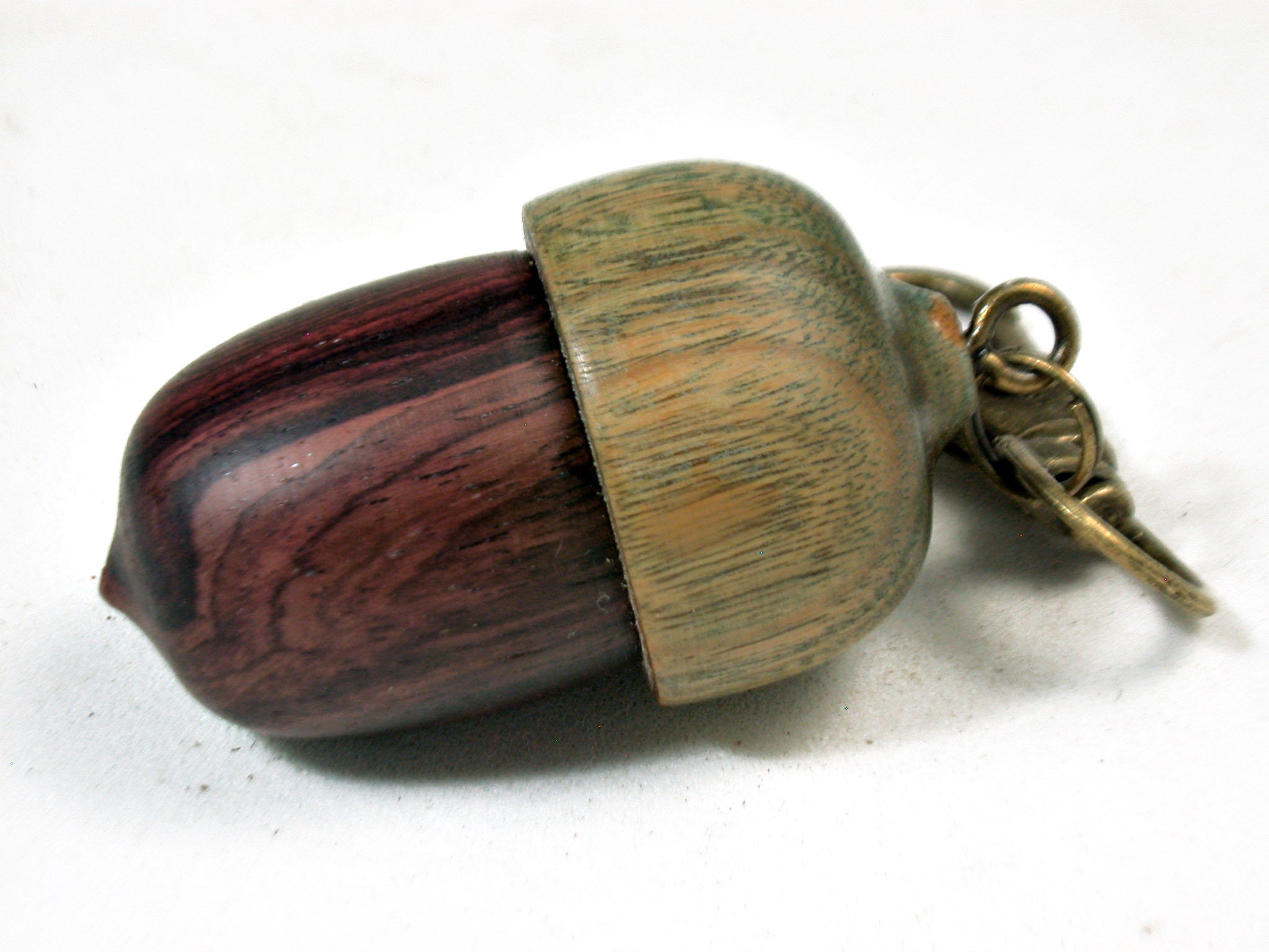 LV-3525  Wooden Acorn Pendant Box, Charm, Pill Holder from Camatillo & Verawood-SCREW CAP