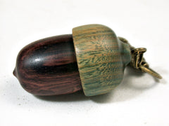 LV-3525  Wooden Acorn Pendant Box, Charm, Pill Holder from Camatillo & Verawood-SCREW CAP