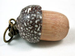 LV-3526  Perfume Wood & Betel Nut  Acorn Box, Pill Holder, Compartment Pendant-SCREW CAP