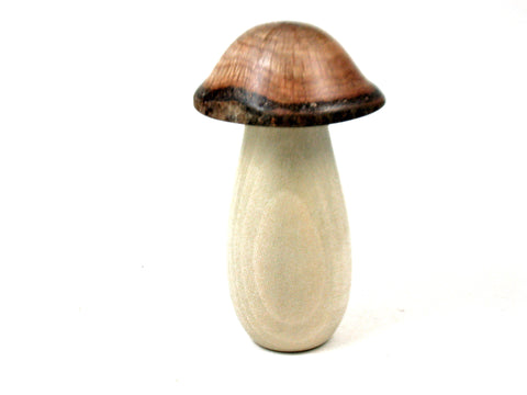 LV-3539  Holly & Live Oak Wooden Mushroom Trinket Box, Pill, Jewelry Box-SCREW CAP