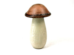 LV-3539  Holly & Live Oak Wooden Mushroom Trinket Box, Pill, Jewelry Box-SCREW CAP