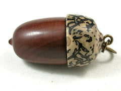 LV-3552 Manzanita & Yollilo Nut Acorn Pendant Box, Pill Fob-SCREW CAP