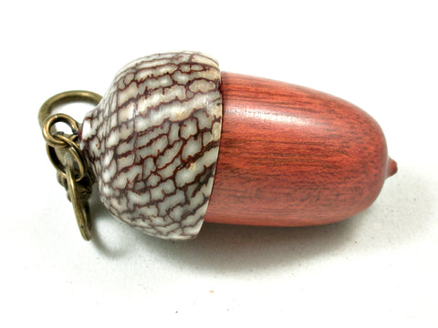 LV-3561  Wooden Acorn Pendant Box  from Satine & Betelnut-SCREW CAP