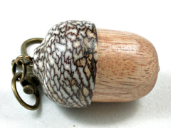 LV-3564  Perfume Wood & Betel Nut  Acorn Box, Pill Holder, Compartment Pendant-SCREW CAP
