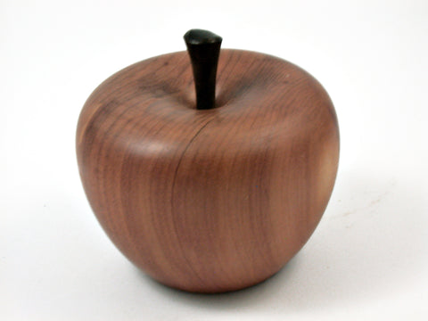 LV-3570  Aromatic Cedar & Ebony Wood Turned Apple Salt/Pepper/Spice Shaker