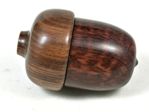 LV-3625   Snakewood & Lignum Vitae  Acorn Jewelry, Engagement Ring Box, Pill Box-SCREW CAP