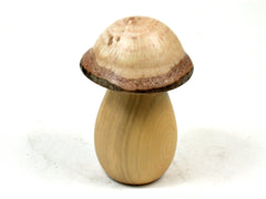 LV-3646  Threaded Wooden Mushroom Box from French Boxwood & Interior  Live Oak