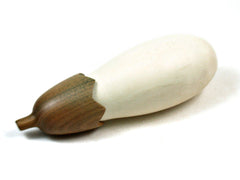 LV-3653  Holly & Verawood Eggplant Threaded Box, Toothpick holder, Needle Case-SCREW CAP