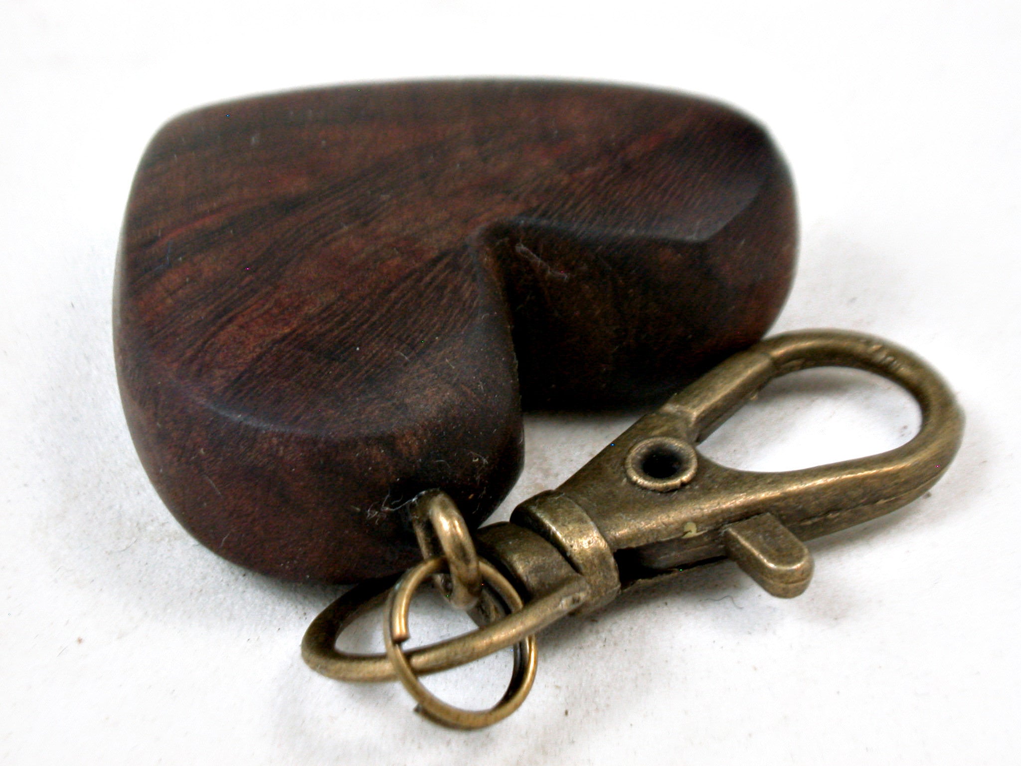 LV-3668 Manzanita Burl Wooden Heart Shaped Charm, Keychain, Unique Hand Made