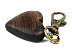 LV-3683 Cocuswood Wooden Heart Charm, Keychain, Wedding Favor-HAND CARVED
