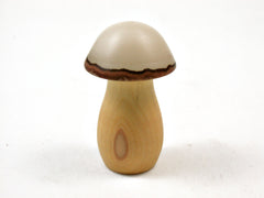 LV-3692 Boxwood & Palm Nut Mini Mushroom Charm, Secret Compartment Memorial Pendant-SCREW CAP