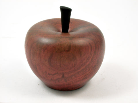 LV-3698  Wood Turned Apple Salt & Pepper Shaker, Secret Compartment from Redheart and Ebony