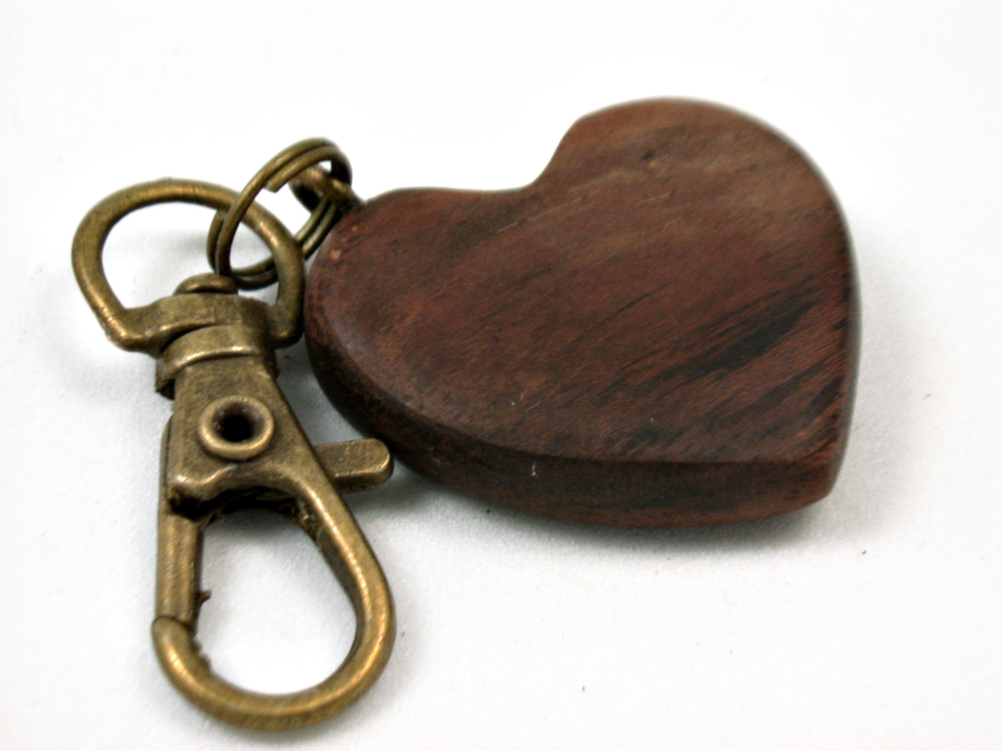LV-3708 Arizona Desert Ironwood Wooden Heart Charm, Keychain, Wedding Gift-Unique Hand Made
