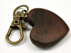 LV-3708 Arizona Desert Ironwood Wooden Heart Charm, Keychain, Wedding Gift-Unique Hand Made