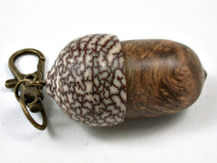 LV-3710 Pollyanna Burl & Betel Nut Acorn Pendant Box, Charm, Pill Holder-SCREW CAP