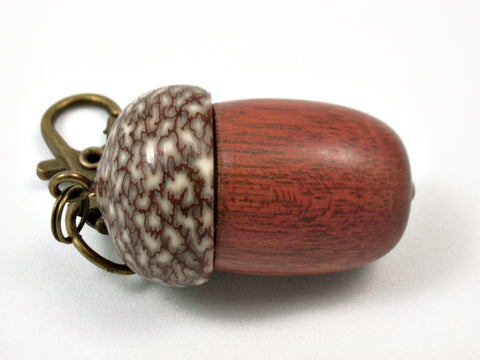 LV-3724  Wooden Acorn Pendant Box  from Satine & Betelnut-SCREW CAP