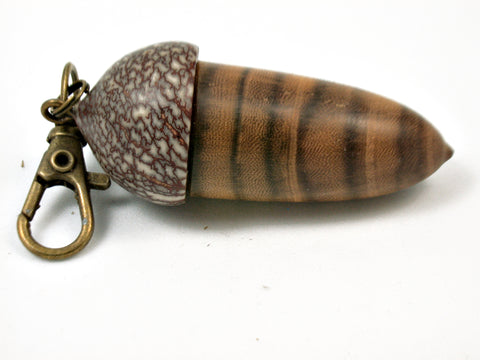 LV-3732  Chinese Pistachio & Betelnut Acorn Key Fob, Pill Holder, Cash Stash-SCREW CAP