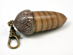 LV-3732  Chinese Pistachio & Betelnut Acorn Key Fob, Pill Holder, Cash Stash-SCREW CAP