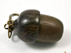 LV-3743  Verawood &Burmese Blackwood Acorn Pendant Box, Charm, Pill Holder-SCREW CAP