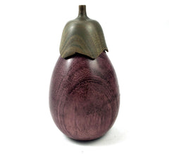 LV-3768 Purpleheart & Verawood Eggplant Threaded Box, Jewelry Box, Needle Case-SCREW CAP