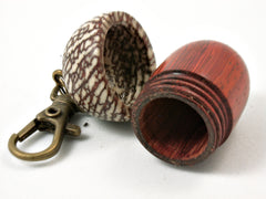 LV-3782  African Padauk & Betelnut Acorn Pendant Box, Charm, Pill Holder-SCREW CAP
