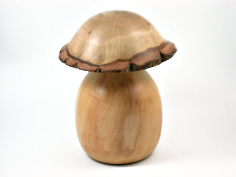 LV-3839 Threaded Wooden Mushroom Box from Box Elder & Garry Oak-JUMBO