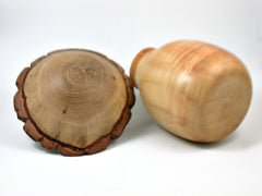 LV-3839 Threaded Wooden Mushroom Box from Box Elder & Garry Oak-JUMBO