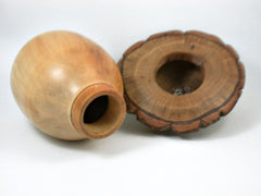 LV-3839 Threaded Wooden Mushroom Box from Box Elder & Garry Oak-JUMBO