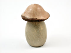 LV-3845  Holly & Live Oak Wooden Mushroom Keepsake Box, Pill, Jewelry Box-THREADED