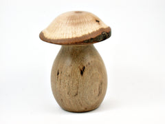 LV-3847  African Celtis & Live Oak Wooden Mushroom Keepsake, Pill, Jewelry Box-THREADED