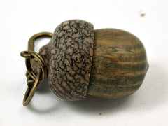 LV-3854 Verawood & Betelnut Acorn Box, Pill Holder, Compartment Pendant-SCREW CAP