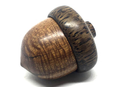 LV-3865 Curly Koa & Black Palm Acorn Jewelry, Ring Box, Pill Box, Gift Box-SCREW CAP