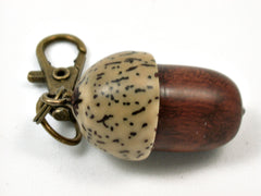 LV-3910  Acorn Pendant Box, Cremation Jewelry from Snakewood & Palm Nut-SCREW CAP