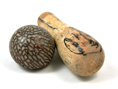 LV-3916 Spalted Tamarind & Betel Nut Mushroom Box, Pill Holder, Needlecase-THREADED