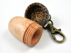 LV-3938 Acorn Pendant Box, Charm, Pill Holder from Bristlecone Pine & Betelnut-SCREW CAP